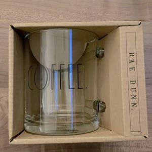 Rae Dunn Glass Mug.